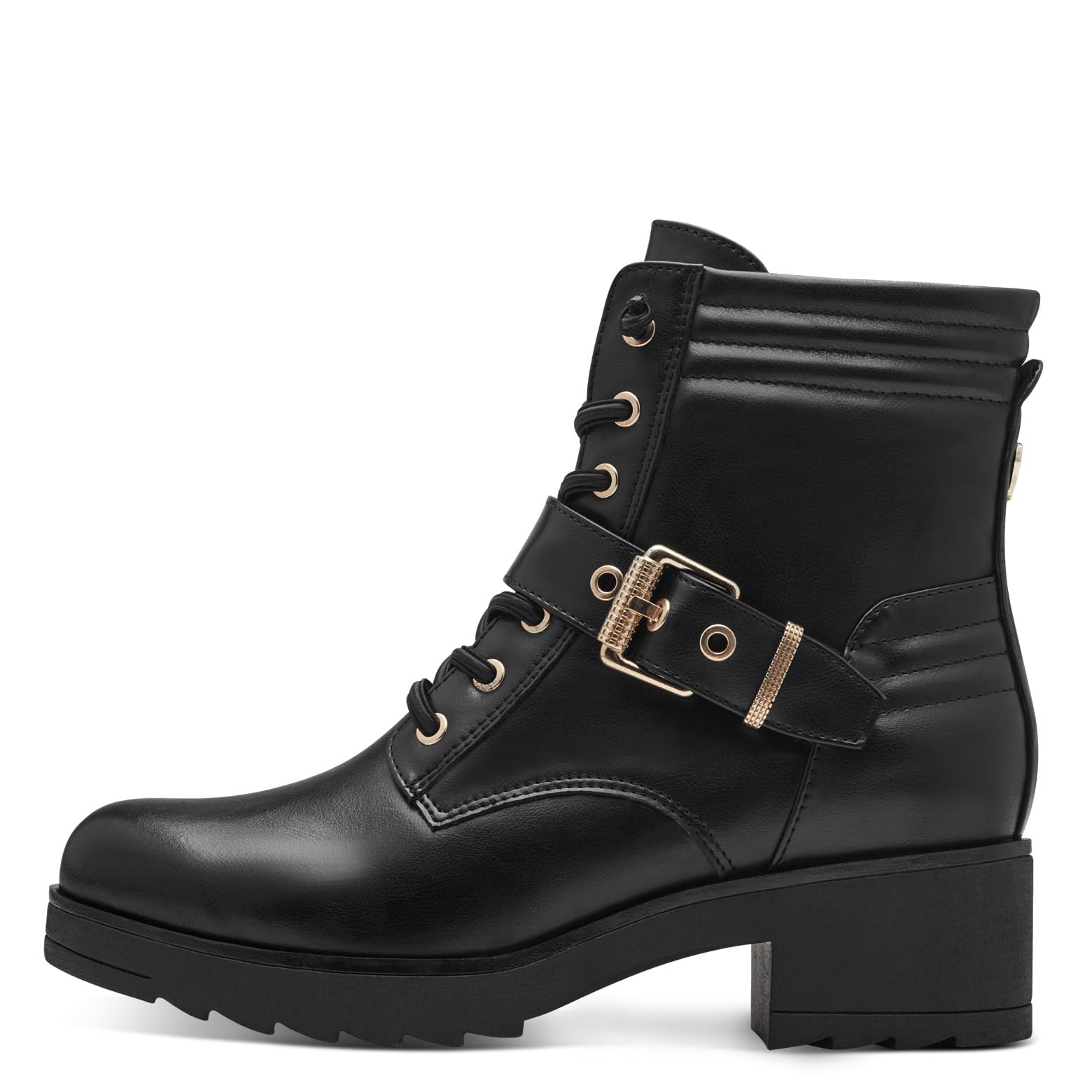 MARCO TOZZI Damen Stiefeletten zum Schnüren mit Blockabsatz mit Reißverschluss
