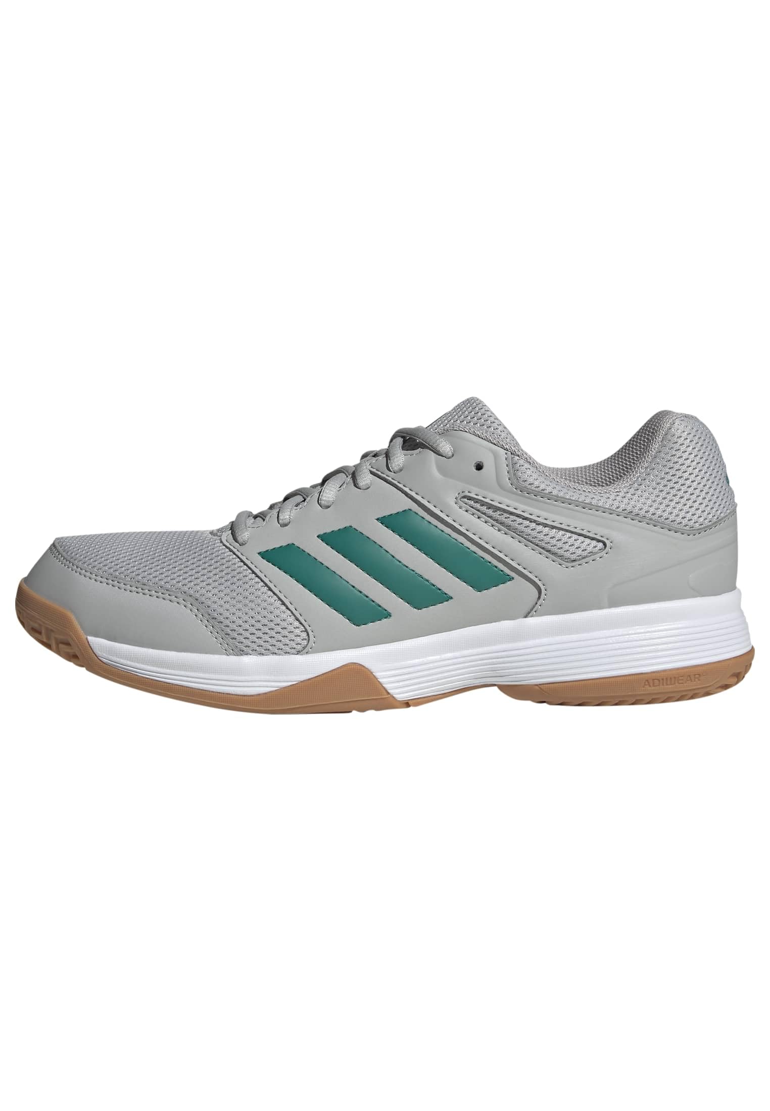 adidas Herren Speedcourt Mens Indoor Shoes, Grey Two/Equipment Green/FTWR White, 42 2/3 EU