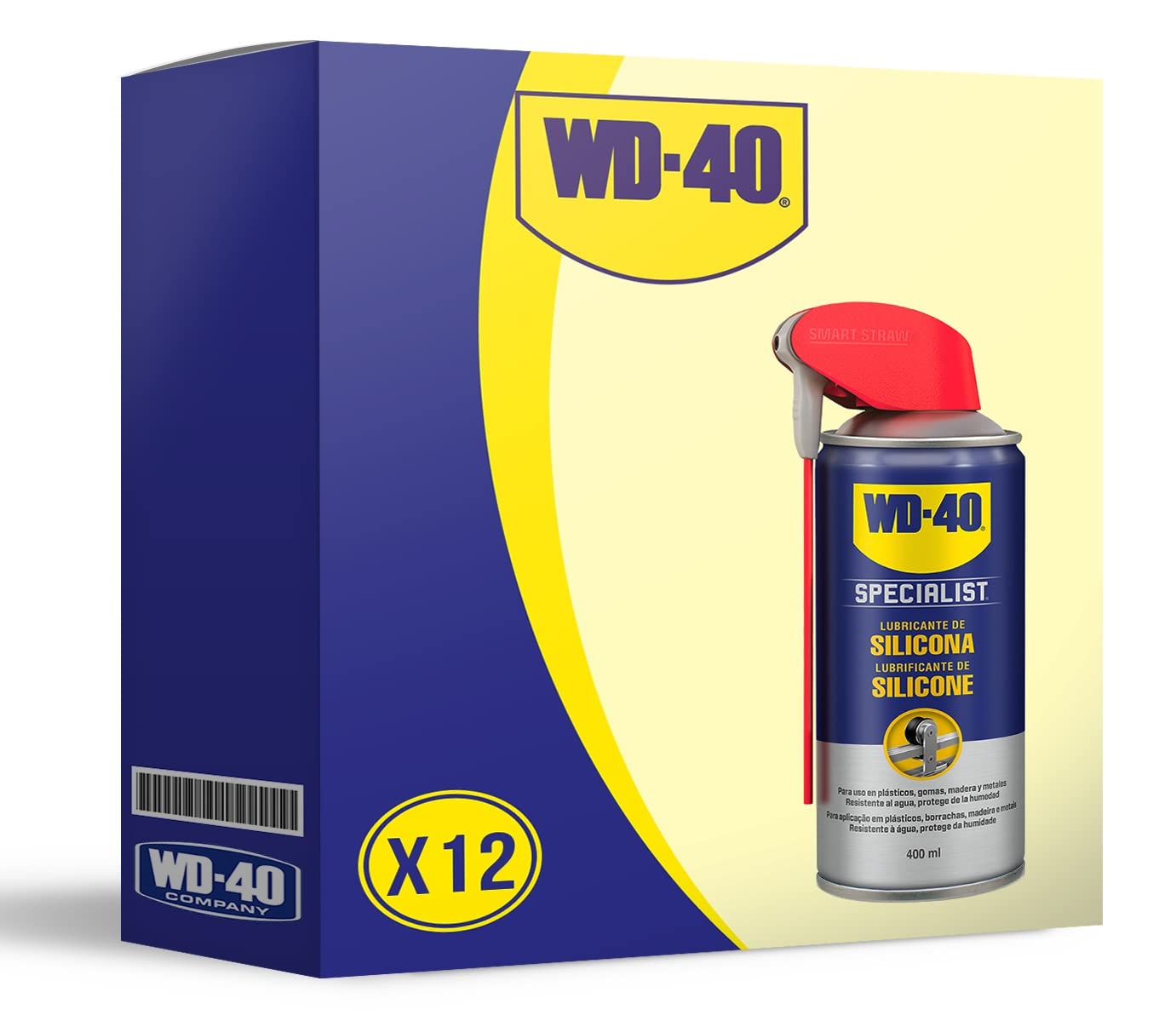 WD-40 - Pack 12 - Specialist - Lubricante de silicona - 400 ml x 12 botes