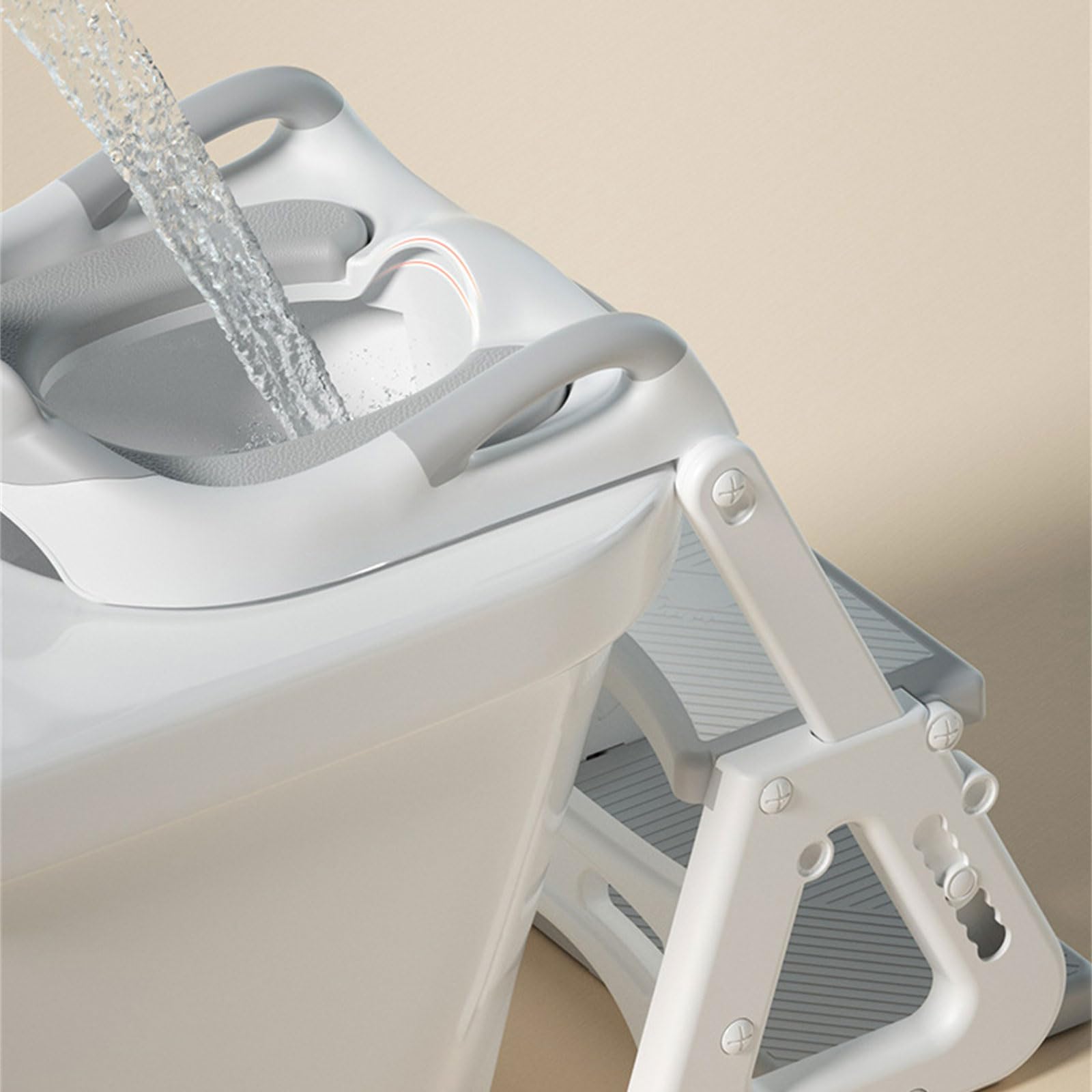 Toilettensitze mit Spritzschutz und einfacher Aufbewahrung, Töpfchen Trainingsleiter, 2-in-1-Töpfchen Trainingstoilette für, Badezimmer Tritthocker