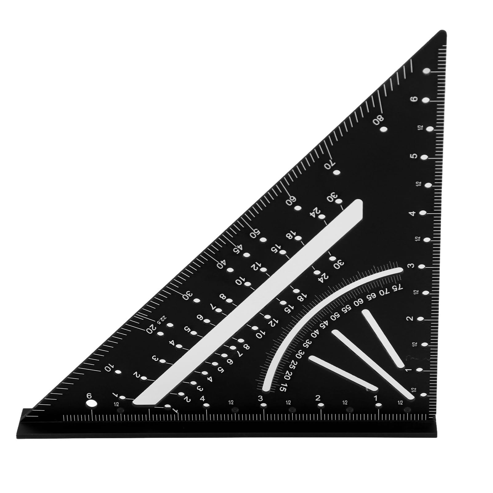 Lineal, 7-Zoll-90-Grad-Winkelmesser for Sparren, dreieckiges Winkellineal aus Aluminiumlegierung for die Holzbearbeitung
