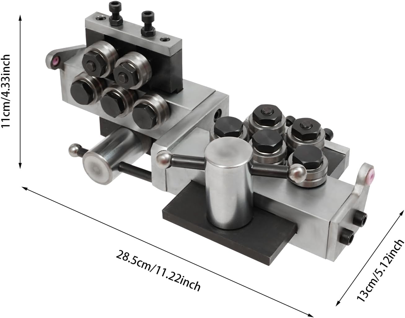 Manual Wire Straightener Tool - 10 V-Shape Wheels, 0.8-2.0mm Wire Diameter, Heavy-Duty Bearing Steel for Metal/Iron/Aluminum Wires