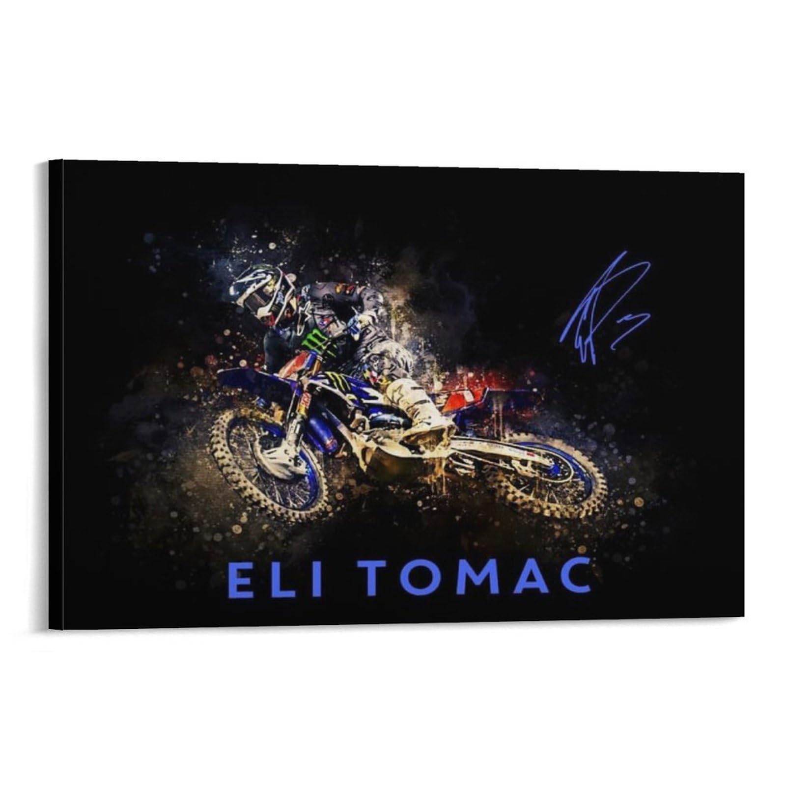 ASUIU Eli Tomac Canvas Poster Poster Cool Artworks Painting Wall Art Canvas Prints Hanging Picture Posters 08x12inch(20x30cm)