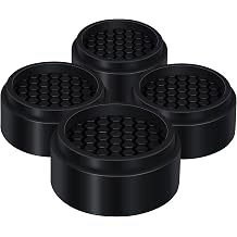 Ezprotekt Adjustable Furniture Risers, 4 Pack Bed Risers 1 inch Round Heavy Duty Anti Slip Rubber, Stackable Washing Machine Riser Creates an Additional 1", 2" or 3" Sofa, Table, Desk, Chair Raisers