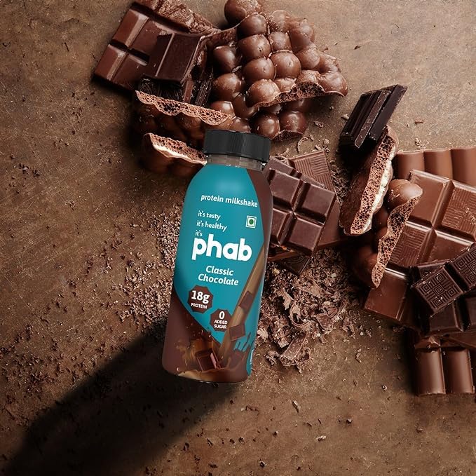 Image of Phab Assorted Protein Milkshakes(200Ml, Pack Of 24)With 18G Protein & No Added Sugar|Gluten-Free & Gut-Friendly, Trans Fat Free|Rich Source Of Fibre & Pre-Biotics|Healthy & Delicious Protein Shake