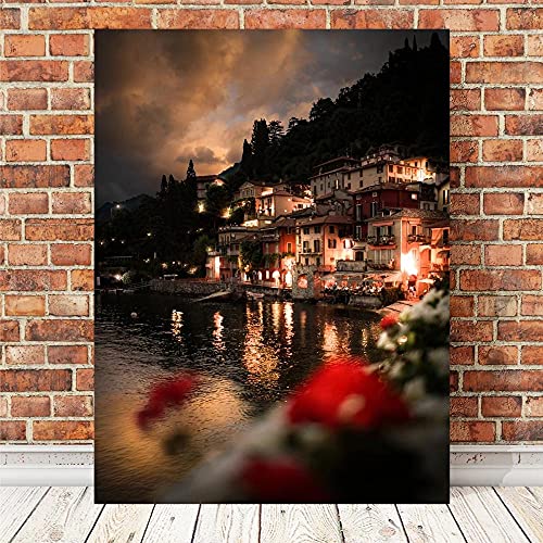 104Tdfc XXL Sin Marco Cuadro en Lienzo 120x80cm Varenna 1 Pieza Cuadros Decoracion Salon Modernos Dormitorio Impresión Pintura Moderna Arte