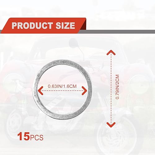 Miniatura 2 de Reemplazo del sello de junta de la arandela de trituración del tapón de drenaje de aceite para motocicleta BMW y automóvil se adapta a los modelos