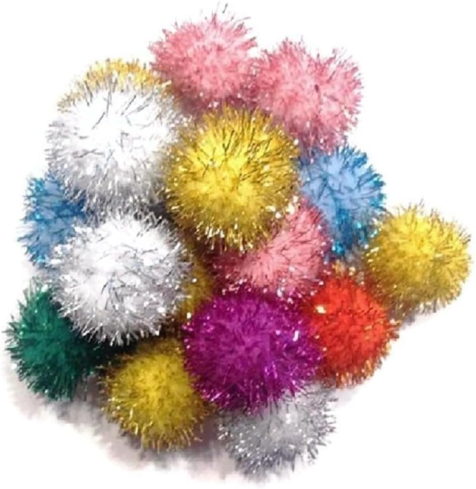 Sparkle Ball Cat Toy - 10 Pack - 1"