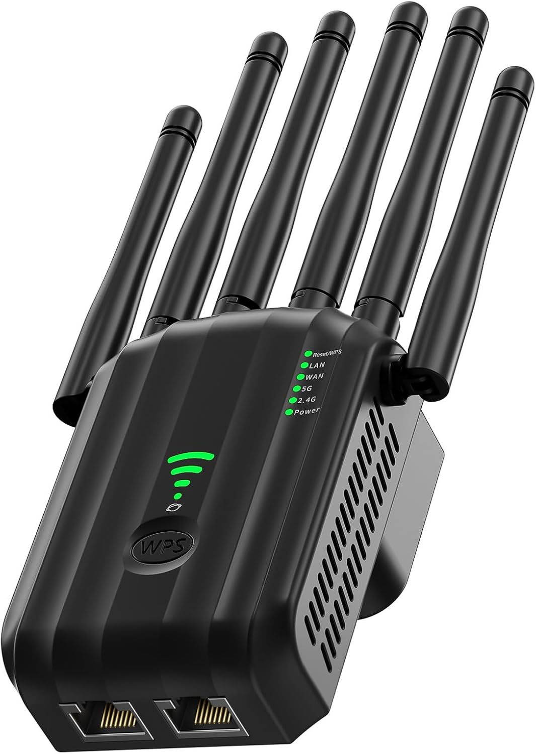 AC1900 WiFi Extender Signal Booster, Dual Band WiFi Range Extender, WiFi Repeater Internet Extender for Home, Up to 13,000 Sq Ft Coverage, 105+ Devices, Ethernet Port, Works with All Routers