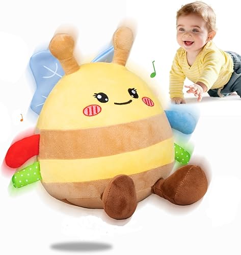 Baby Toys 6-12 18 Months, Musical Crawling Baby Plush Toys 12-18, 40 Songs & Recording Feature, Interactive Toddler Toys Age 1-3 Tummy Time Infants Toys for One Year Old Boy Girl Birthday Gift Easter