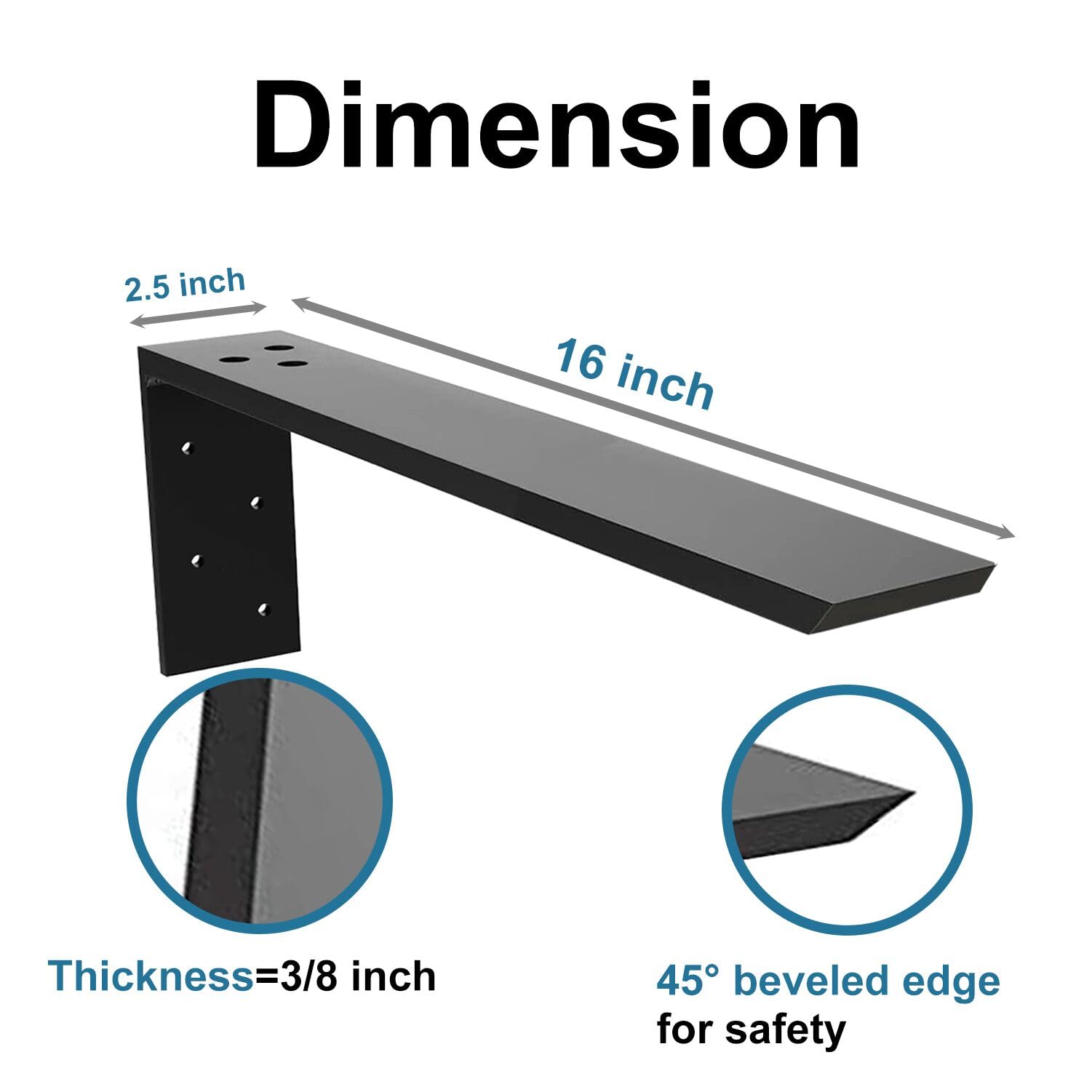 Heavy Duty Countertop Support Bracket 2 Pack - Image 2