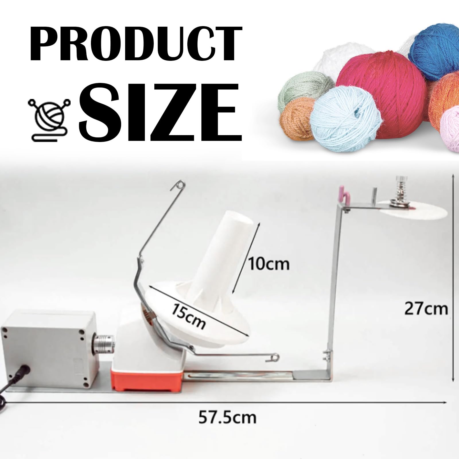 Bigodino Elettrico Per Lana, Avvolgitore Elettrico A Basso Rumore 150 G/500 G Capacità Di Avvolgimento Regolabile Velocità Regolabile Bobinbinbinbin Winder Per Filo Metallico Filo Di Nylon