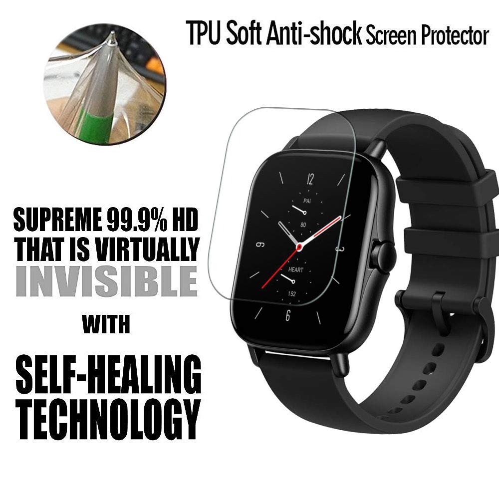 Ivoler 3 Silikon Hüllen Für Amazfit GTS 2 / GTS 2e – Transparent, Kratzfest, Vollständiger Schutz, Touch-freundlich