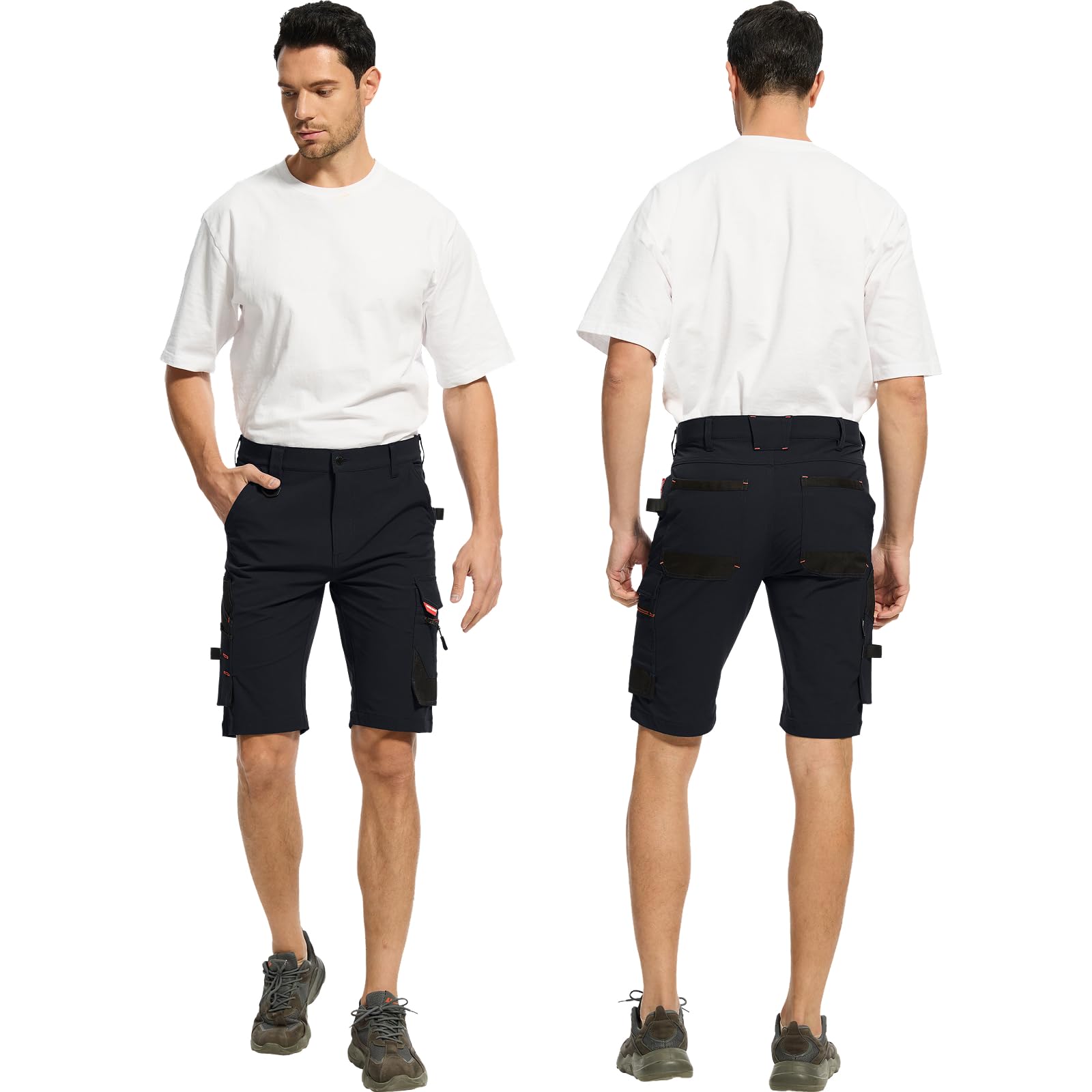 WORK IDEA Short de Travail Stretch pour Homme - Coupe ajustée - Élégance résistante pour Les Plus Hautes