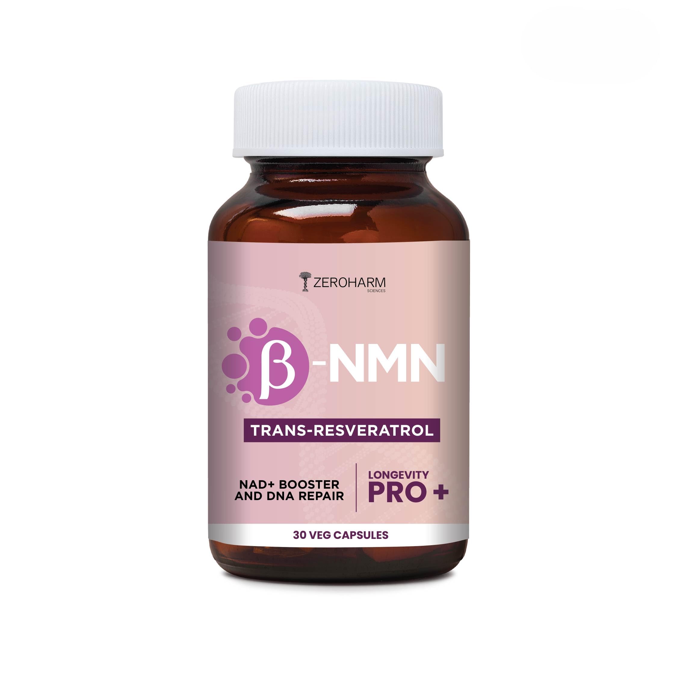ZEROHARM NMN + Trans-Resveratrol 500 MG | High Purity & Potent | Longevity Supplement | Helps Cell Regeneration | Reduces Oxidative Stress | Supports Immunity, Heart, Healthy Ageing | For Men & Women (B0D8W6R2CR) Amazon Price History, Amazon Price Tracker
