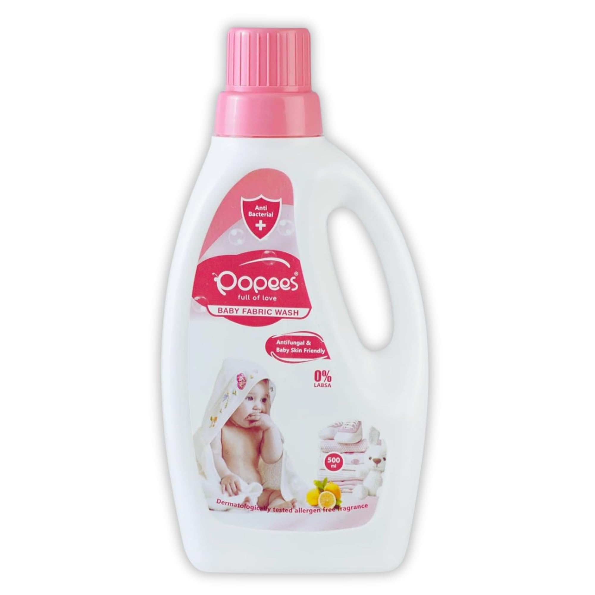 Popees Baby Fabric Wash | 500 ml | Baby Laundry Detergent | Dermatologically Tested and Safe for Baby’s Skin and Mommies Hands | Anti-Bacterial | Anti-Fungal | Free from Harsh Chemicals-image-31