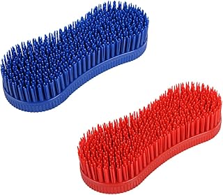 Magic Horse Brush, for Horse Grooming Kit w/Durable Plastic Bristles, Horse Brushes for Grooming, Removes Dirt, Sweat, Gri...