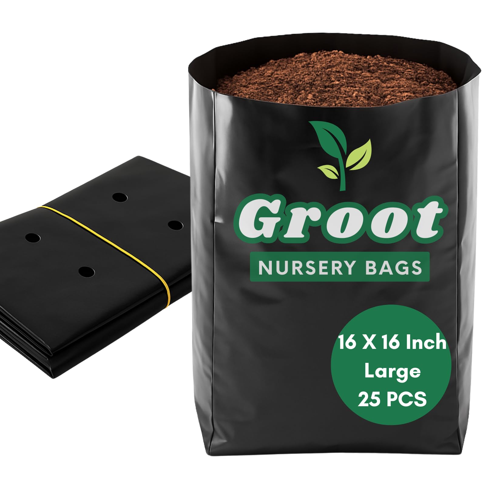 Groot Plant Bags - 200 Pack for Seedlings & Flowers -15