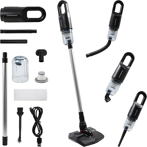 Aspiradora inalámbrica de mano, ajuste de dos velocidades, recargable, ligera y portátil, adecuada para pisos, alfombras, limpieza de automóviles y