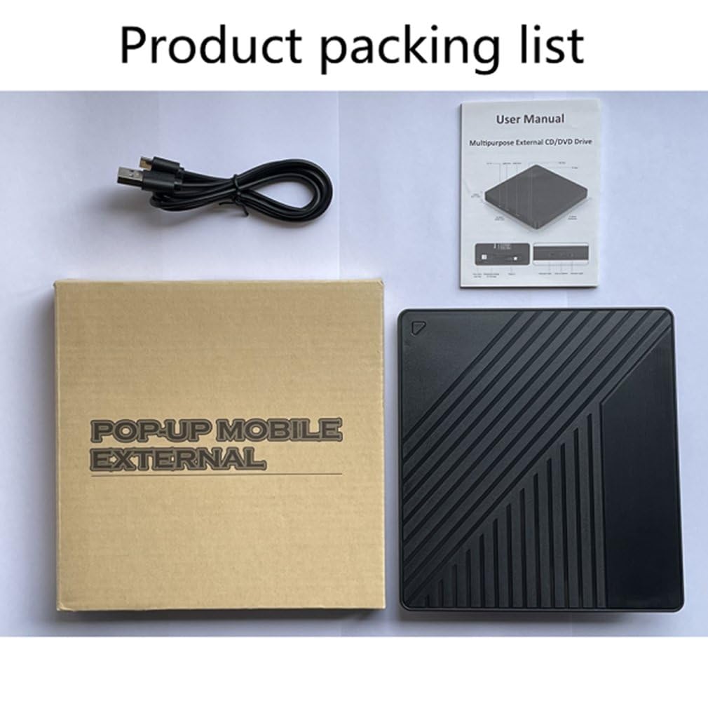 Lector DVD Externo ara PC, Lector CD Externo, USB 3.0 grabadora DVD Externa, Tarjetas SD TF y 2 Puertos USB,Disquetera Externa USB Win11/Win10/Win7/Win 8.1/Linux,Vista MacBook Mac OS