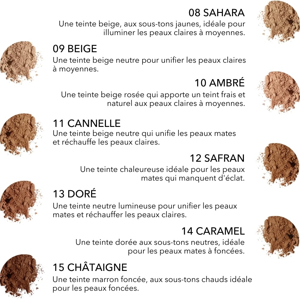 T. LeClerc – Kompaktes Puder, Dermophile Pflegeformel, Farbton 06 Sand, Made in France, dermatologisch getestet