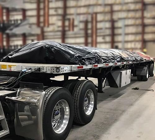 Vista 34 de Mytee Products Lonas planas para camiones Lona de maquinaria de acero 30' x 30' - Negro