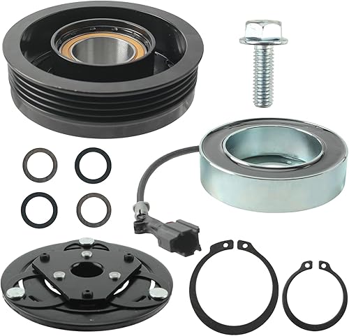 Miniatura 5 de AUTOKAY Kit de montaje de embrague del compresor de CA Juego de bobinas de polea compatible con Subaru Forester Impreza 2.0L 2.5L 2008-2014