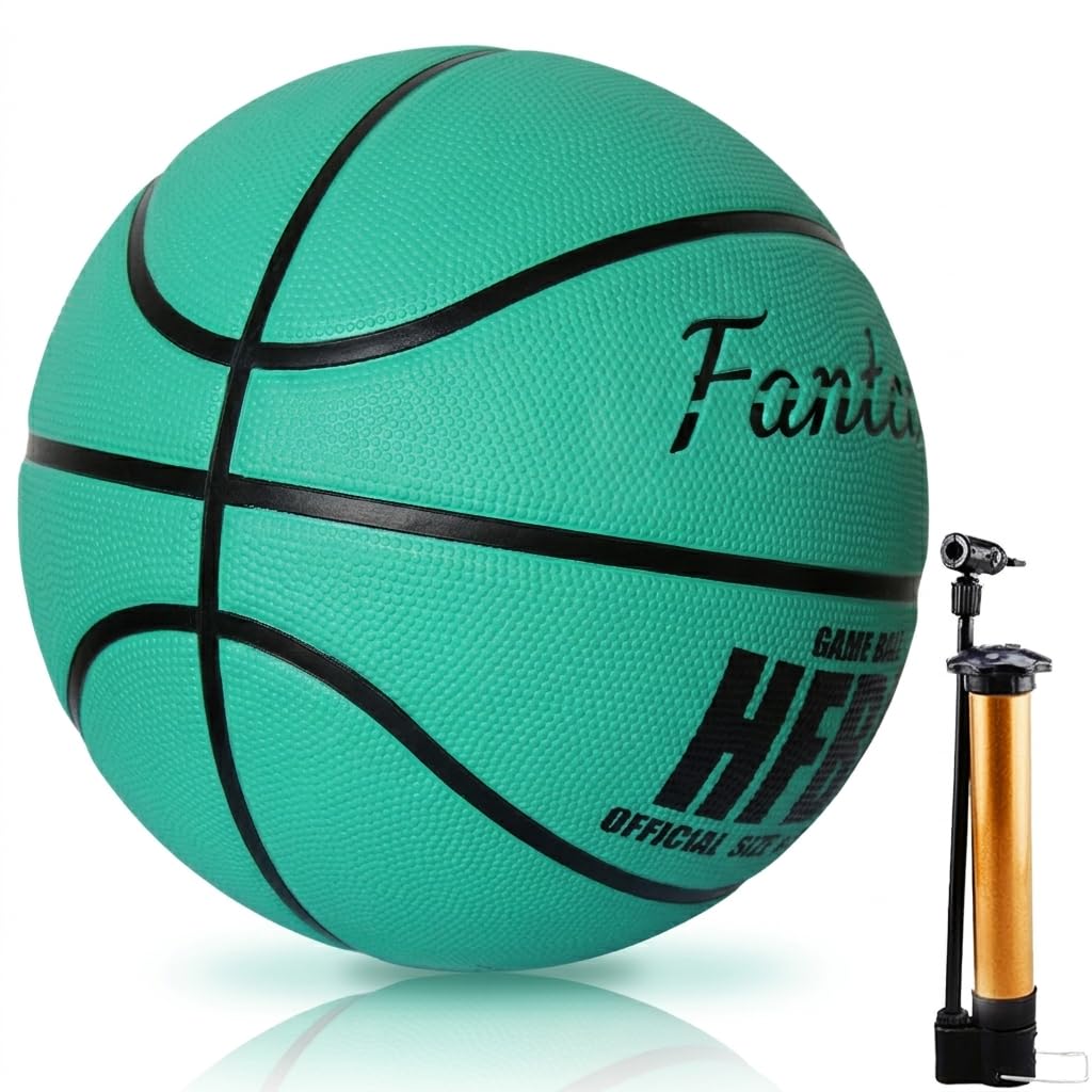 Größe 7 Basketball, Hochwertiger Basketball aus Gummi, Perfekt für das Training in der Halle und im Freien