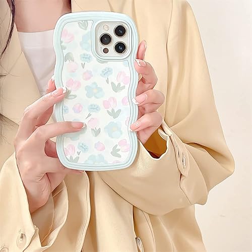 Miniatura 8 de Fycyko Funda compatible con iPhone 1314, diseño de acuarela floral a prueba de golpes, flexible, para iPhone 1314-6.1 pulgadas