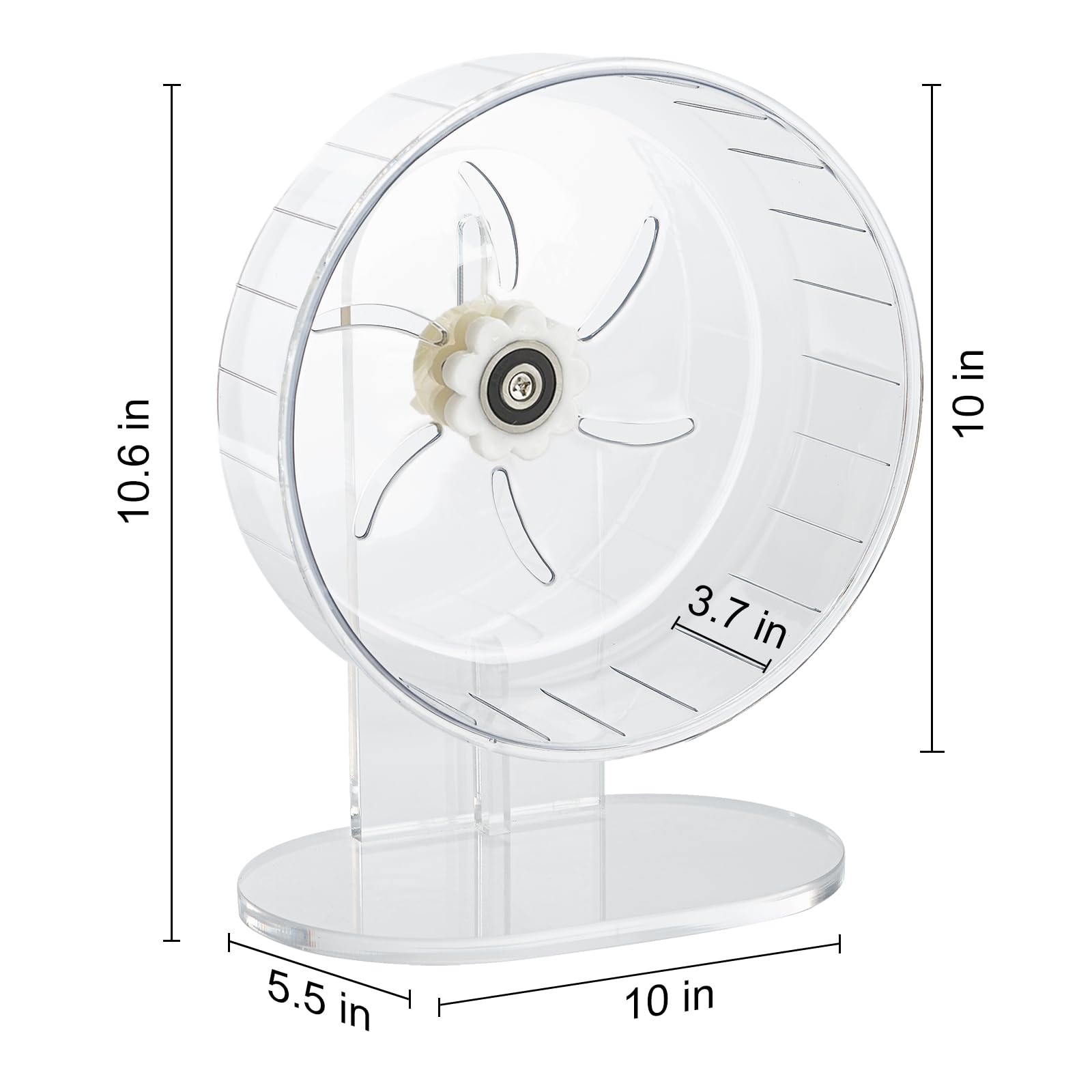 Ruota silenziosa per criceti, giocattolo per criceti, accessori per gabbie da corsa da 20 cm, con supporto regolabile, per piccoli animali domestici, gerbilli nani, ricci, topi siriani