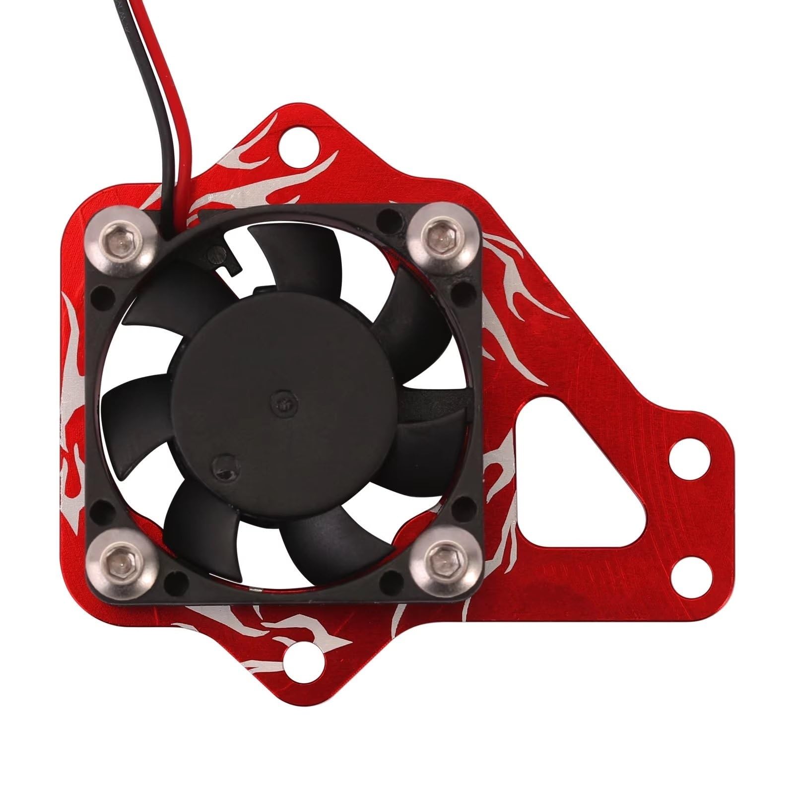 RC Accesorio del Coche Compatible con TRX4 ESC Interruptor De Encendido Y Gatillo De Arranque Fácil con Ventilador De Refrigeración 1/10 RC Crawler Accesorios De Piezas De Actualización(Red)