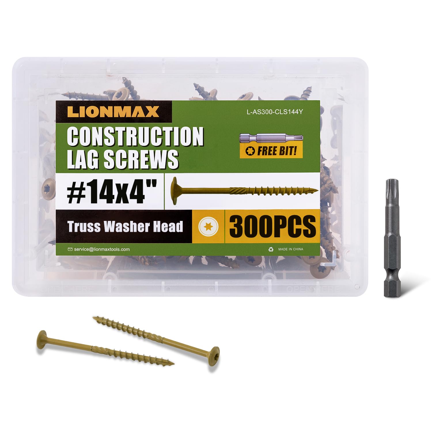 LIONMAX Lag Screws - 3 Inch, 50 PCS -24
