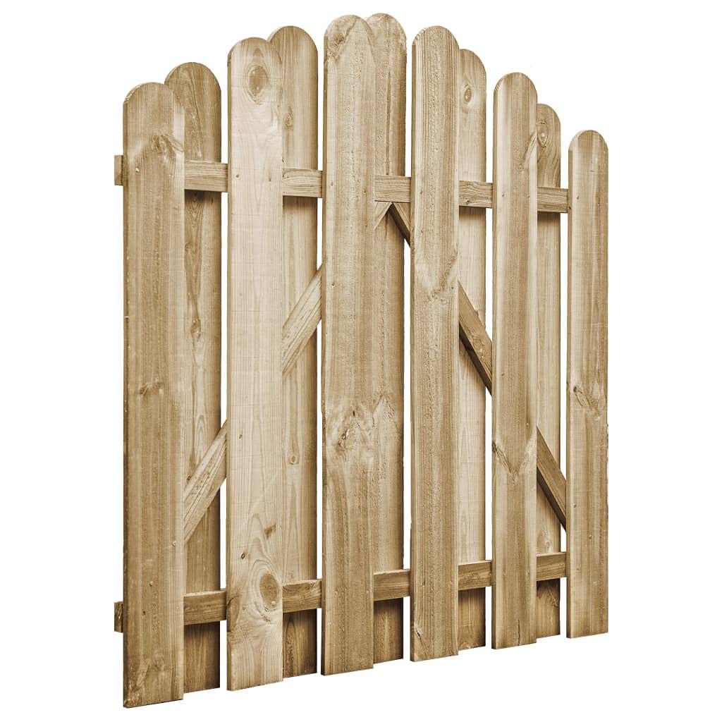 Bogentor aus massivem Kiefernholz 100x100 cm kesseldruckimprägniert witterungsbeständig Gartentor