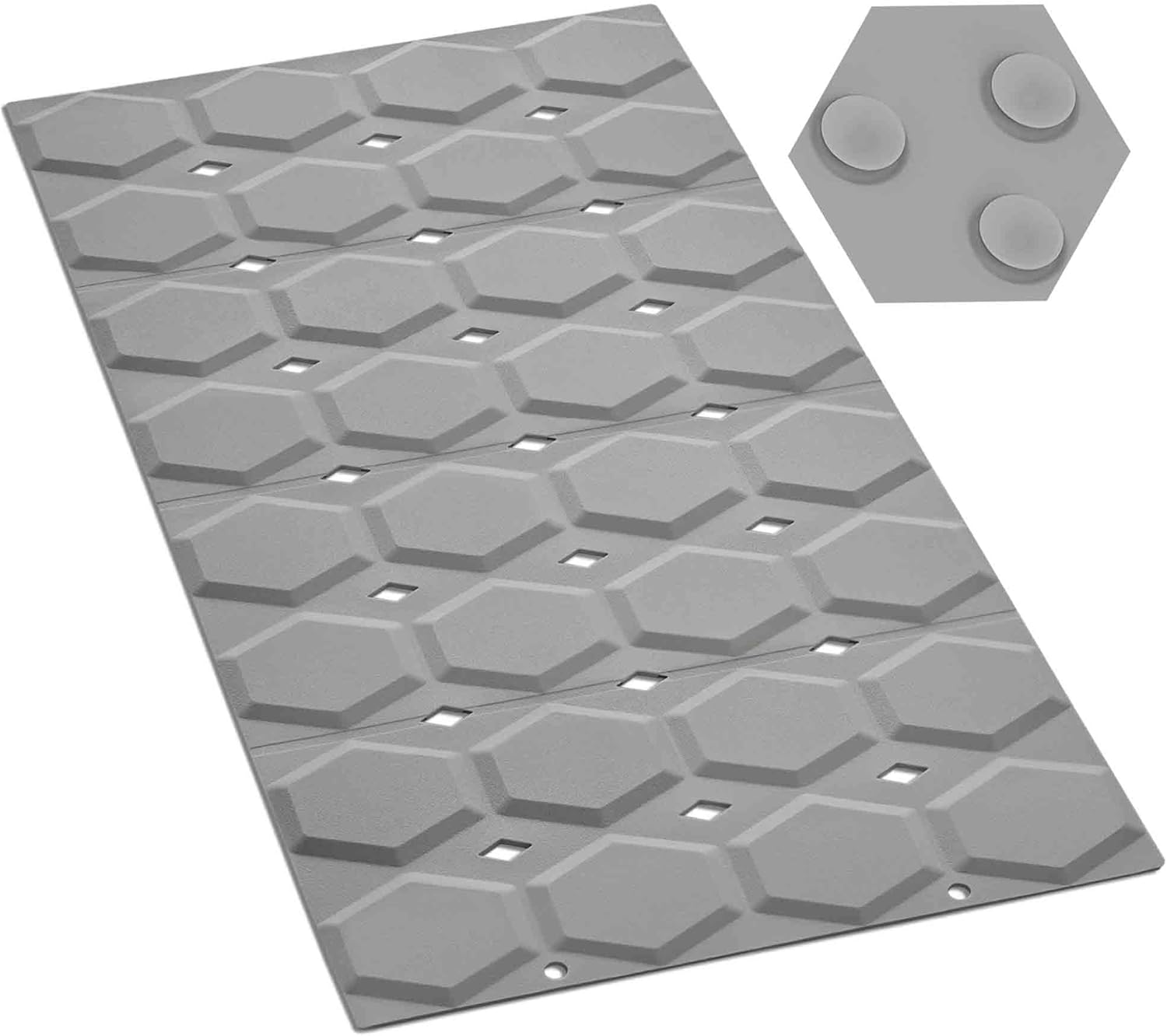 RBCKing Foldable Silicone Bathtub Mat,Non Slip Shower Mat