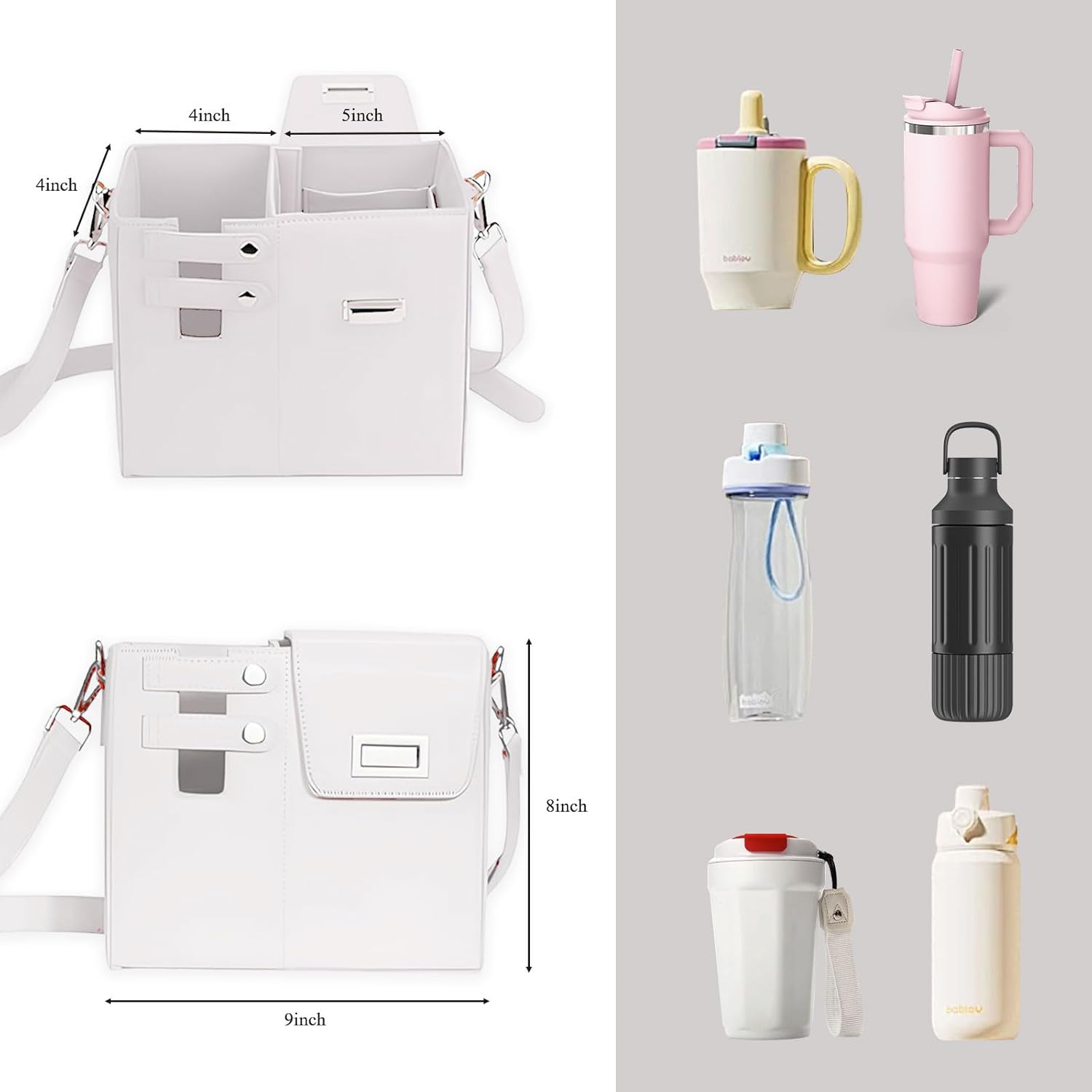 Stanley Cup Purse Crossbody Bag Outdoor Crossbody Water Cup Storage Bag Portable Water Bottle Holder for Travel