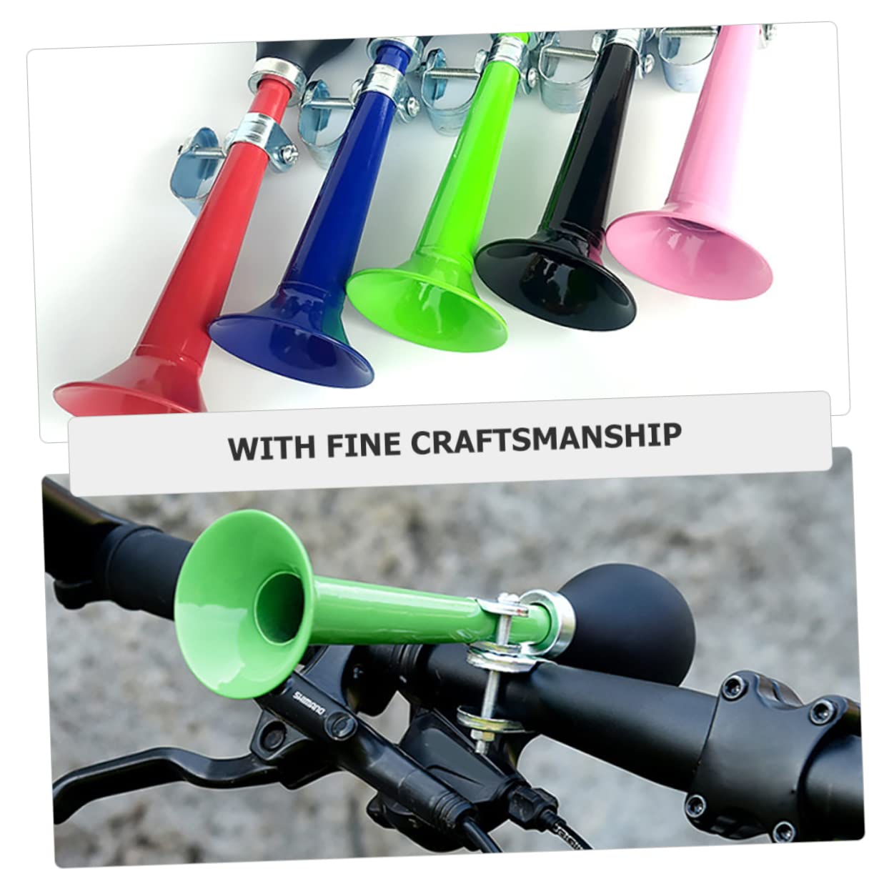 Toddmomy Cloche De Vélo pour Porte-Vélo Arrière Porte-Vélo Chaîne Klaxon Sonnette De Vélo Support De Téléphone pour Vélo Pompe À Vélo Vélos De Route Cyclisme Polyvalent Sonnette
