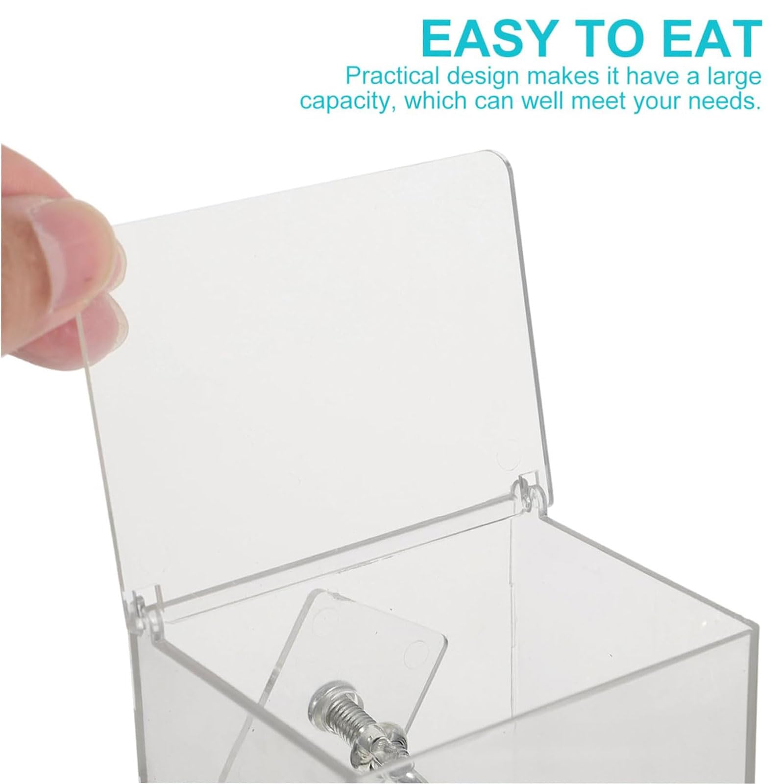 esmen Comederos Comederos para pájaros Transparentes de Gran Capacidad, comedero para pájaros Silvestres a Prueba de derrames, alimentador automático para pájaros para decoración de Jardines
