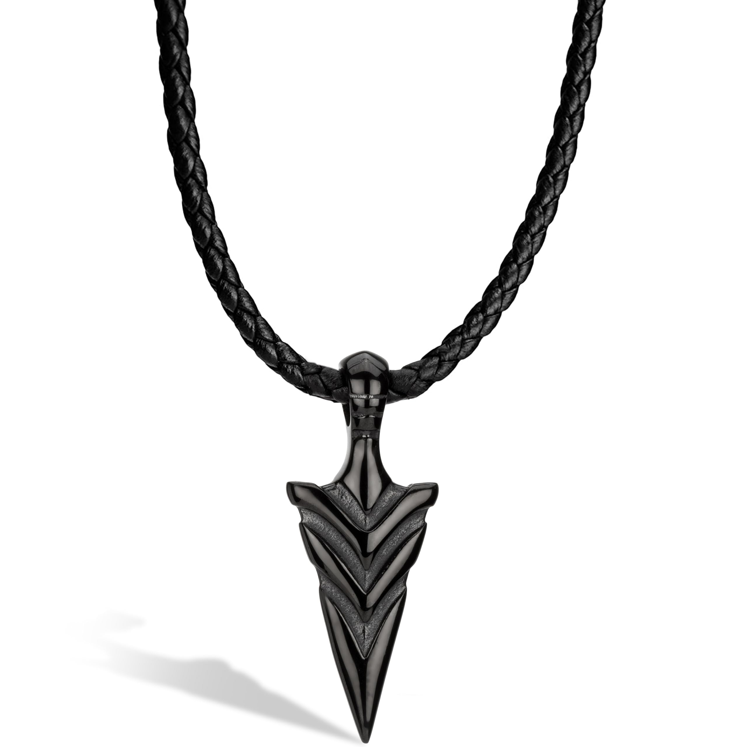 SERASAR - Leather Necklace for Men with Pendant - Various Lengths & Colours - with Jewellery Box - Gift Idea for Men