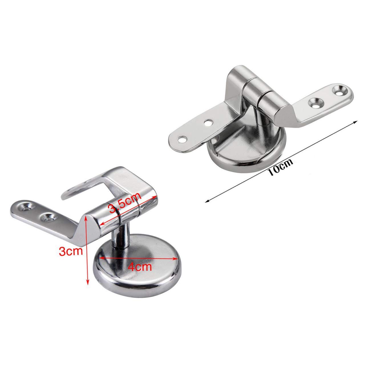 Set Cerniere Per Sedile WC - Cromate, Con Dadi E Rondelle, Facili Da Installare - Foto 6