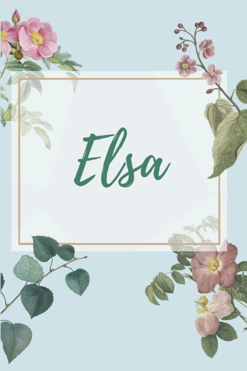 Elisa: Carnet de notes avec Prénom personnalisé, 15,24 x 22,86 cm, 100 pages lignées, Cadeau d'anniversaire ,noël, saint valentin, fête des mères