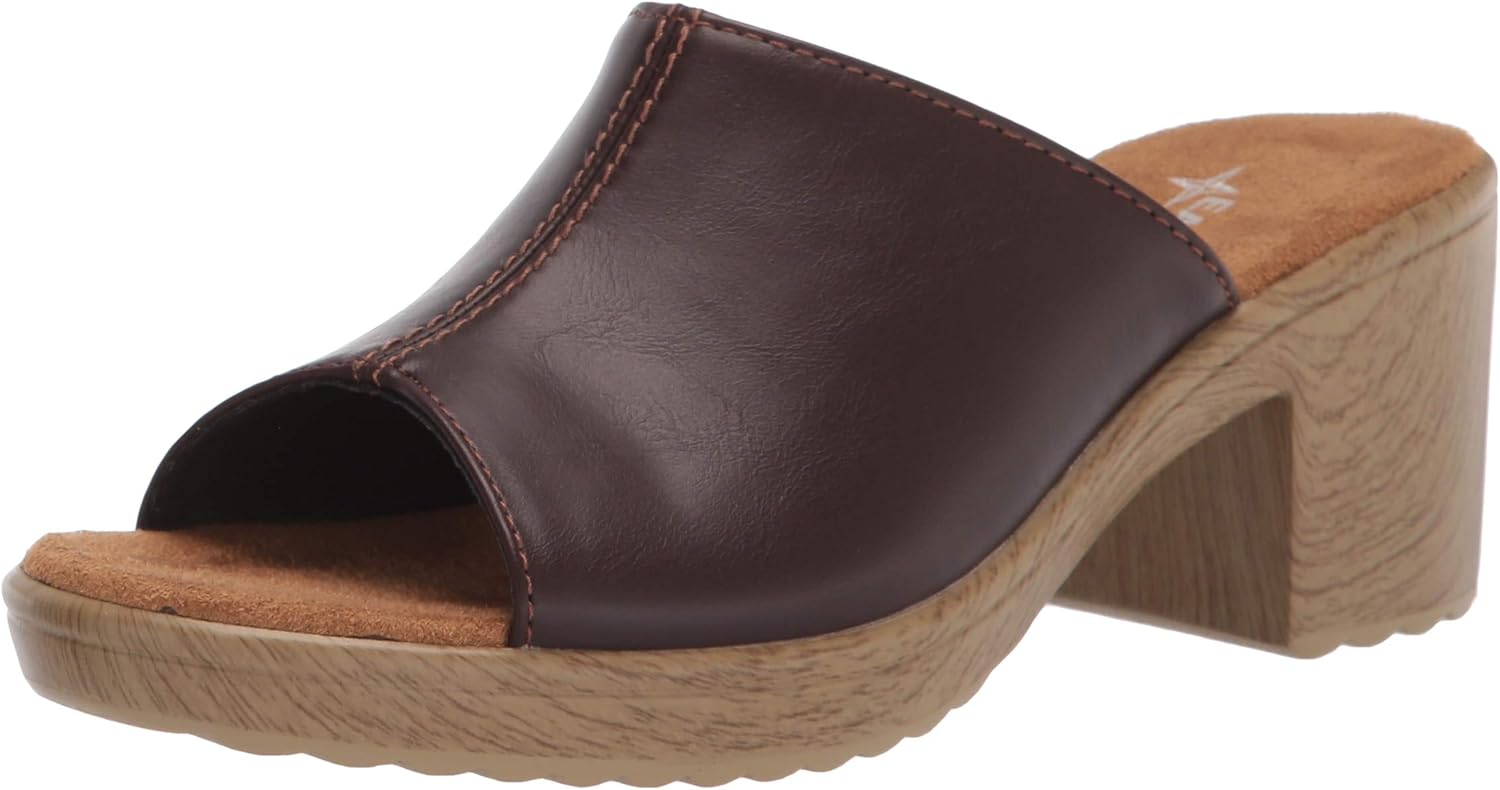 Eastland womens Slide Sandal, Brown, 6 US