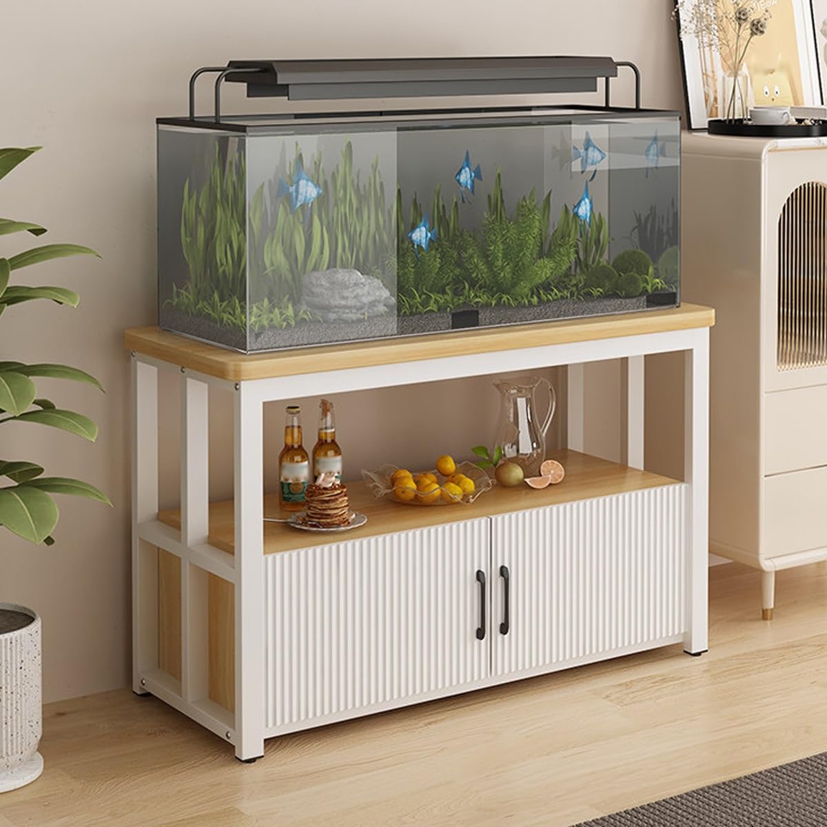 Mueble Para Acuario De Metal Reforzado Con Almacenaje Para Hogar