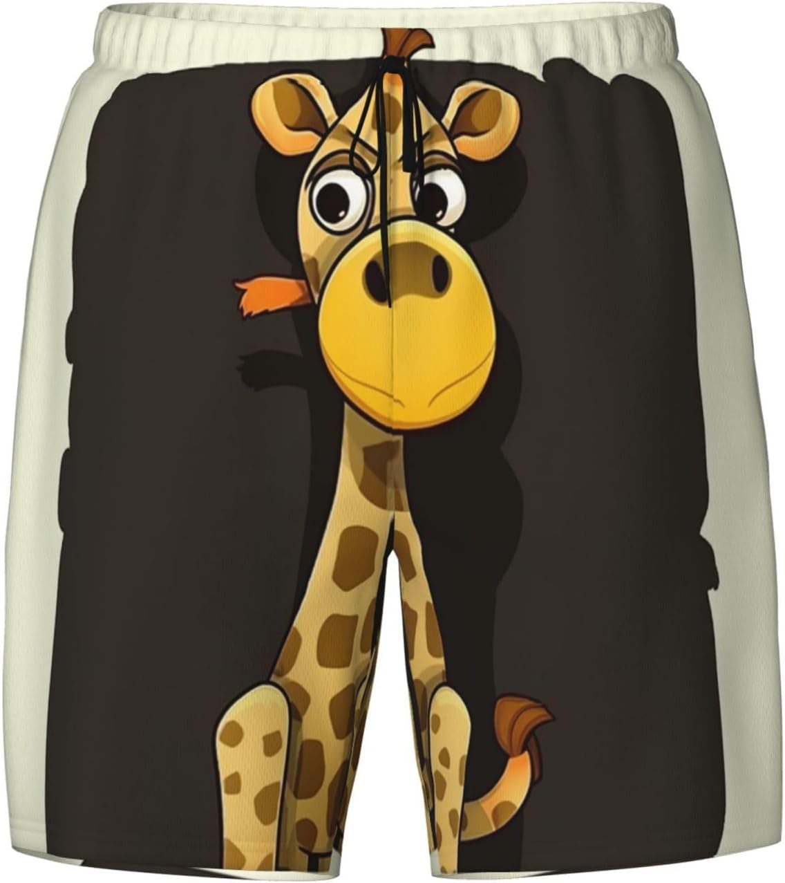 Men's Swim Trunks Quick Dry Board Shorts Mens Bathing Suit Swimsuits Cartoon Giraffe Beach Shorts with Pockets