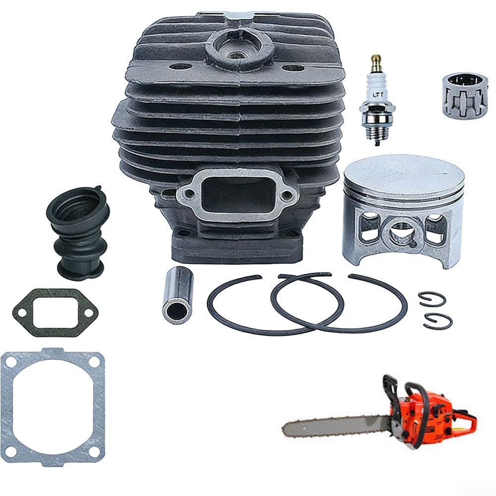Cilindro de motosierra y para kit de juntas de pistón con válvula de liberación de compresión, filtro de combustible y tubo de aceite para 350 346 351 353