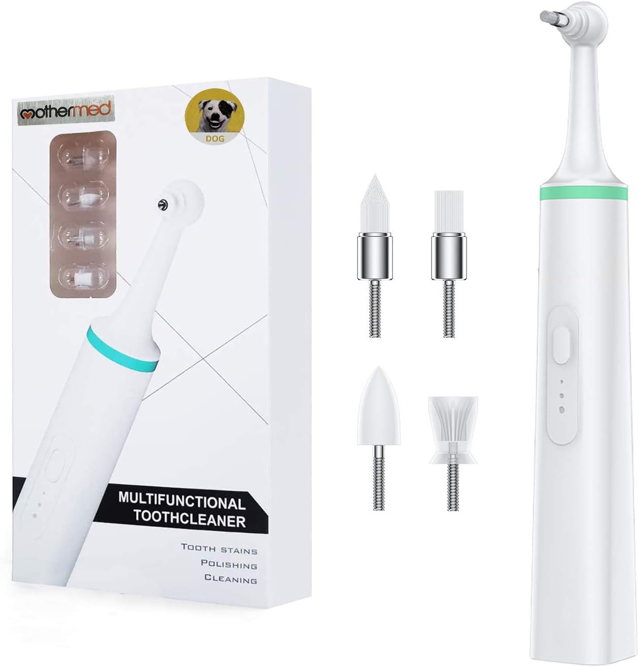 mothermed Dog Tartar Remove for Teeth Electric Teeth Polisher Plaque
