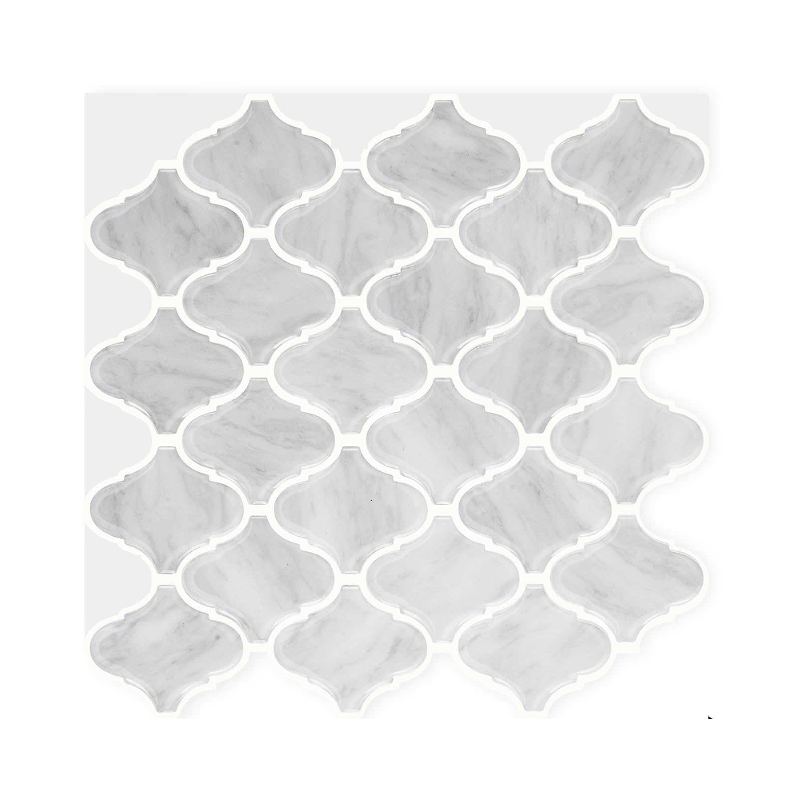 Mosaic Marble Effect Tile Stickers, 3D Mosaic Tile Stickers, Waterproof Peel and Stick Tiles for Kitchen Backsplash(Color 4)