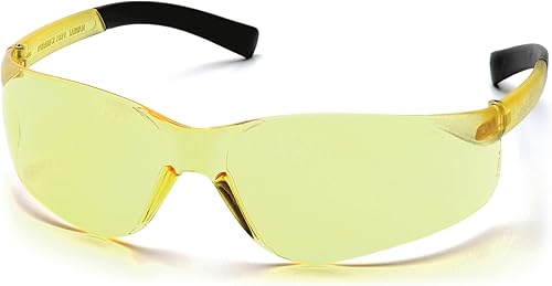 Pyramex PYS2530SNDP Mini Ztek Gafas con lente ámbar y patillas y tapones para los oídos DP1000