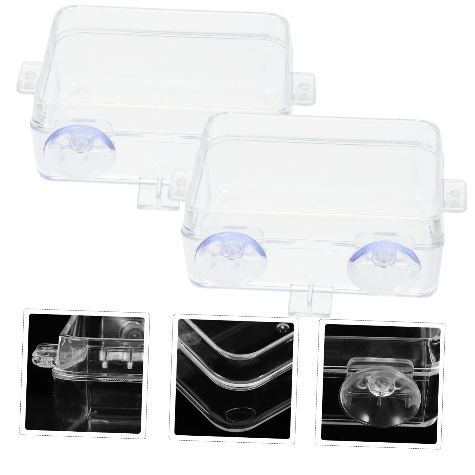 BESPORTBLE 6 Pezzi Mangiatoia per Rettili Fuga Ciotola per Rettili Lucertola-Piatto di Fuga Mangiatoia per Cibo per Pesci Rettili Sporgenza Accessori per Rettili Terrari Piatto Multifunzione
