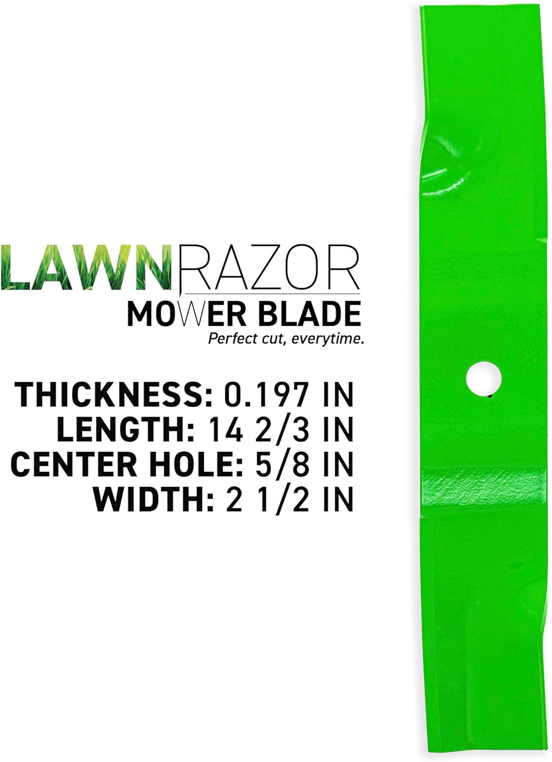 8TEN LawnRAZOR Blade Set for Ariens Gravely ZTXL 1842 2042 XL Zoom 42 02961600 42" Deck (High-Lift) 3 Pack