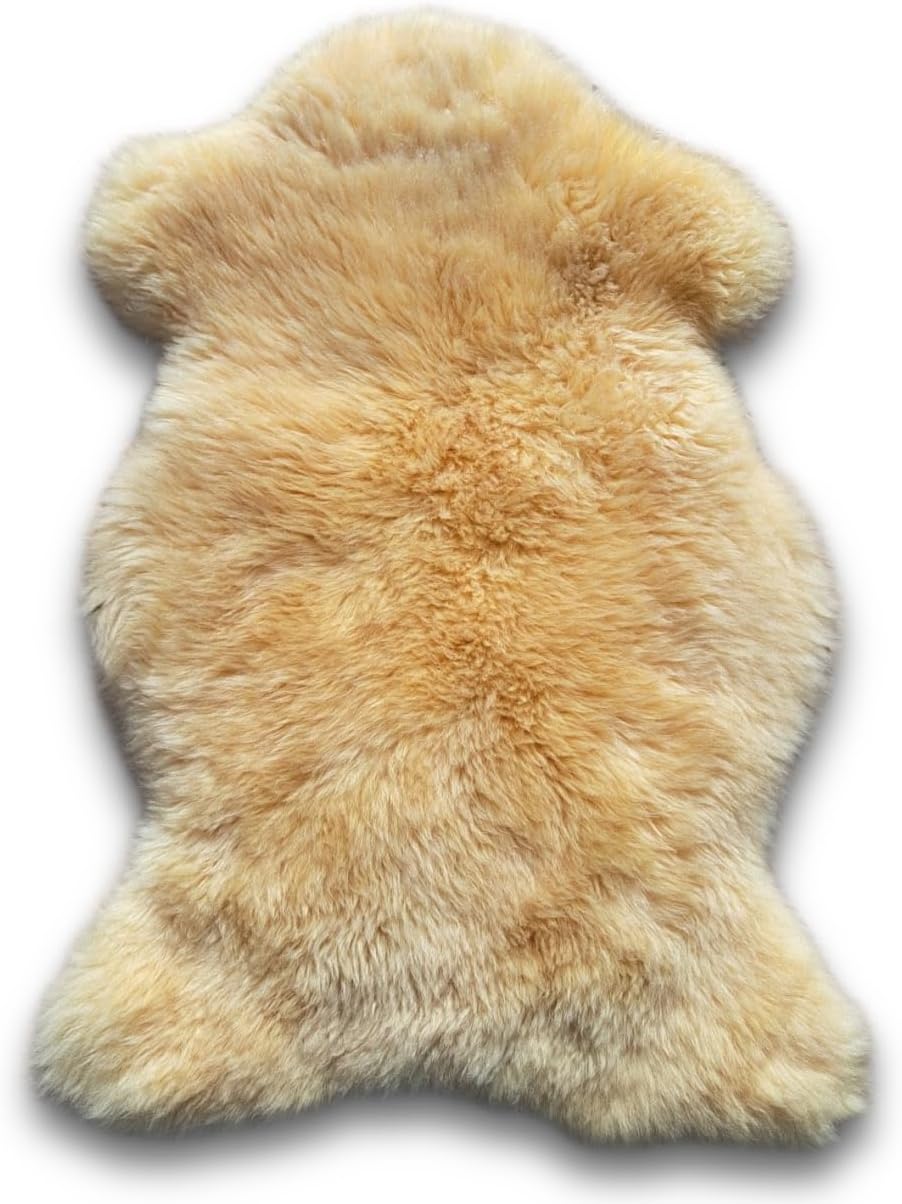 Medical Sheepskin Pad for Sensitive Skin and Bed Sores | Lambskin Rug | Natural Wool | Real Fur Pelt | Warm and Super Soft | Stress and Pain Relief | Washable | Size - Extra Large (Extra Large)